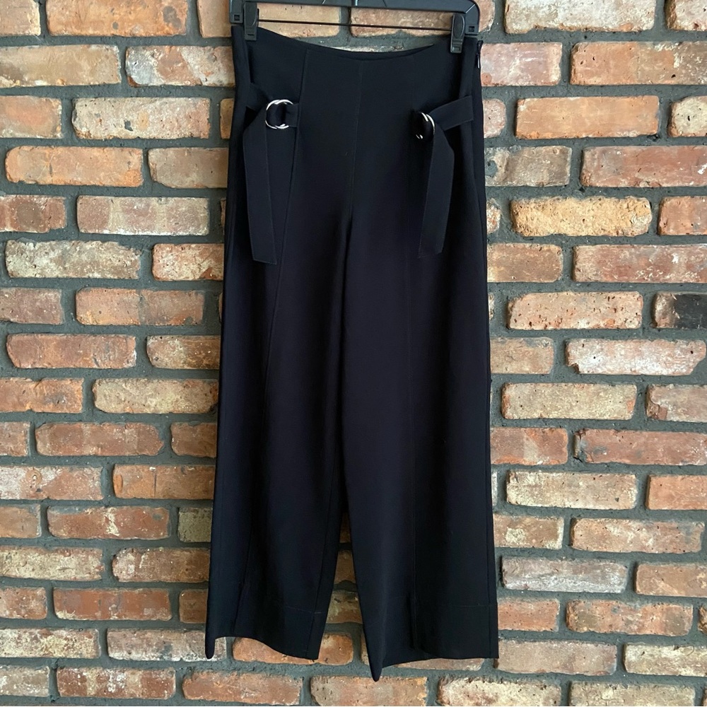NWT Cinq à Sept Diana black pants with silver hardware